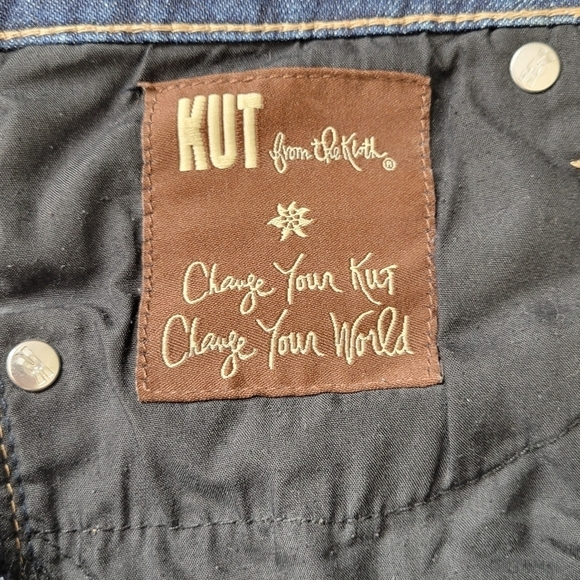 Kut from the Kloth Catherine Boyfriend Jeans Size 8 34X31 Blue Stretch - Picture 8 of 14